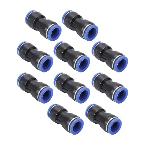 Raccord à pousser 16 mm plastique droit pour tube pneumatique