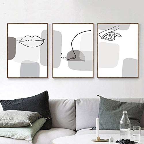 Boceto lienzo abstracto negro para solucionar paredes vacías y dar vida al dormitorio moderno