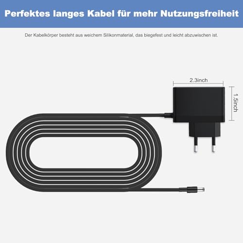 Yattoper 12V 2A Netzadapter Kompatibel mit Reolink 5MP PTZ Überwachungskamera Aussen Reolink E1 Outdoor Schwarz Netzteil Ladegerät