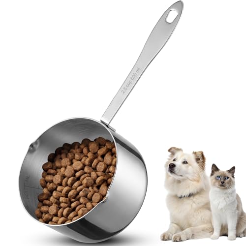 Cuchara medidora para comida de perro de acero inox 2.5 tazas miniatura 1