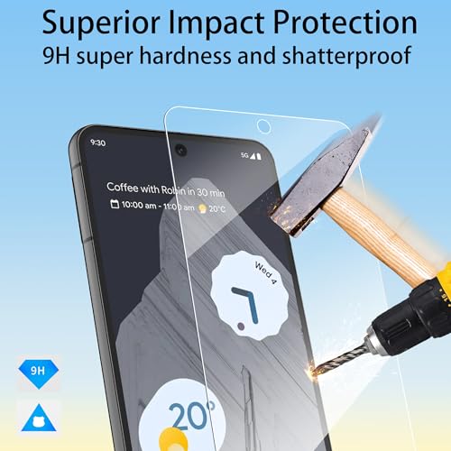 4youquality Screen Protector for Google Pixel 8 Pro (6.7-Inch), Tempered Glass Film, 2-Pack, [LifetimeSupport][Impact-Resistant][Anti-Scratch]