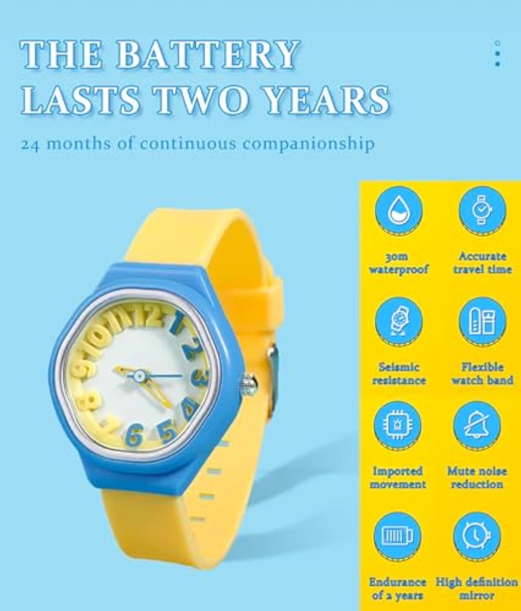 Analog Dial Quartz Assymetric Design Kids Wristwatch