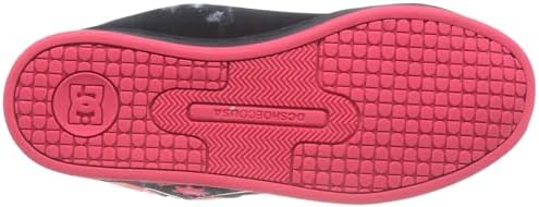 DC womens Court Graffik Skate Shoe, Black/Hot Pink, 8 US | Image 3