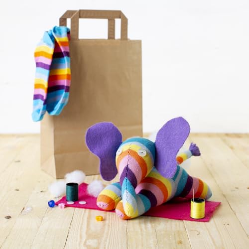 Sock Elephant Craft Kit | Sewing kit | Craft kit for adults | craft kit for kids | Elephant gifts