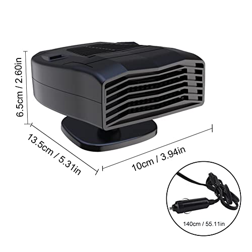 Bohisen Car Heater Fan,12V Portable Car Heater 2 In 1 Heating Fan Fast Heating Defrost Defogger 360-Degree Rotatable Winter Heating Fan Car Windshield Defogger #TOP5