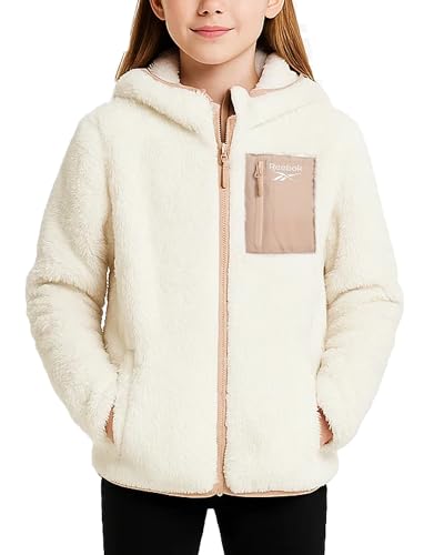 Veste polaire Reebok fille veste à capuche Sherpa chaude pour enfant 7 à 16 ans