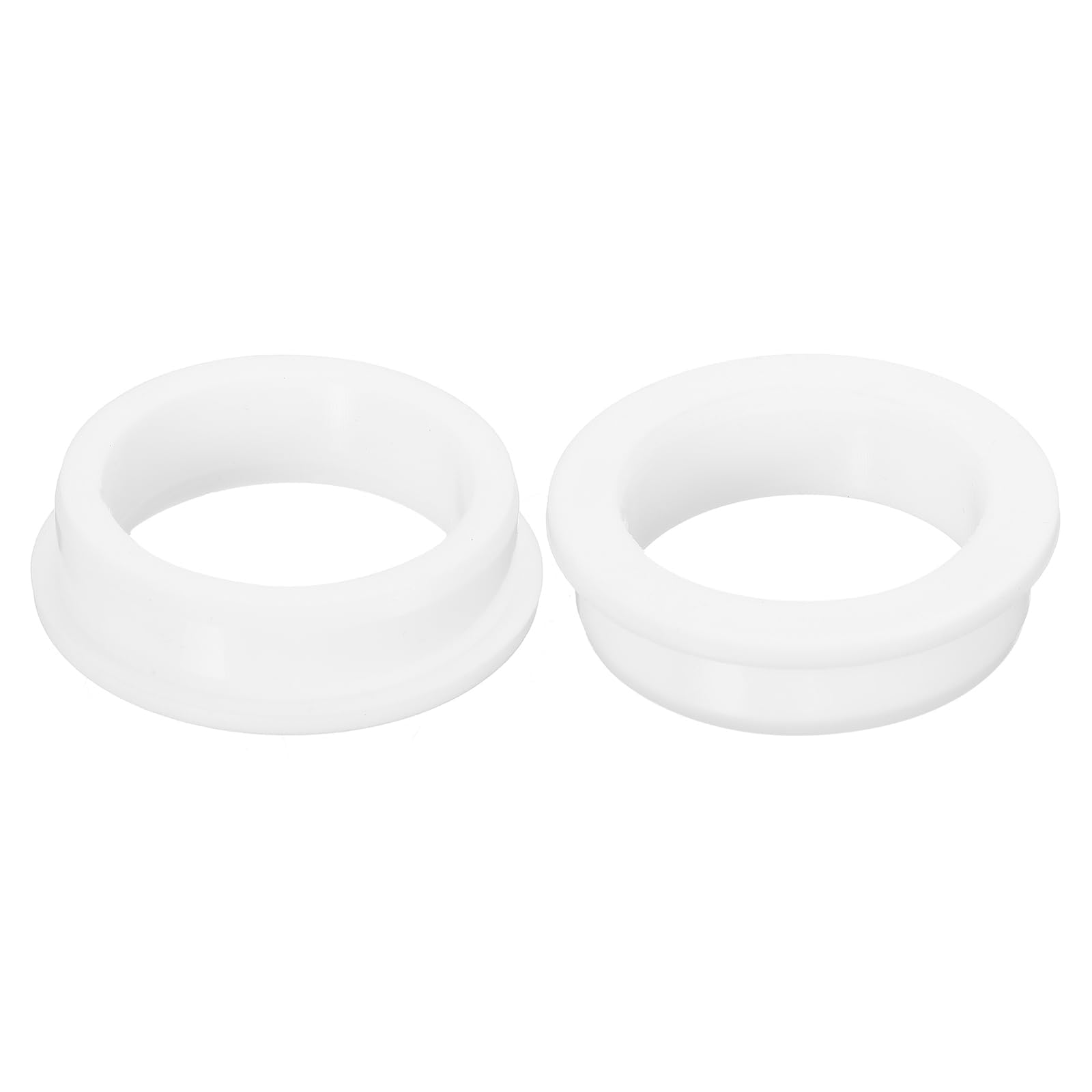 TA-VIGOR 2Pcs White Silicone Rubber Grommet 2-1/4"(57mm) Drill Hole, 1-7/8"(47mm) ID Top Hat Hole Plug Cable Wire Cover for Desk, Office and Automotive Wiring
