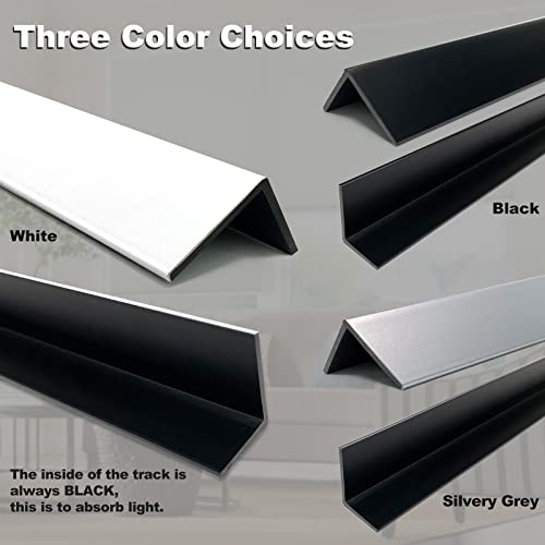 Keego 100% Blackout Pvc Light Blockers For Window Shades And Blinds - Block Light Along The Sides Of Blackout Blinds Great For Bedroom Nursery, Light Blocking Strips (White, 58.5", 2Pcs) #TOP2