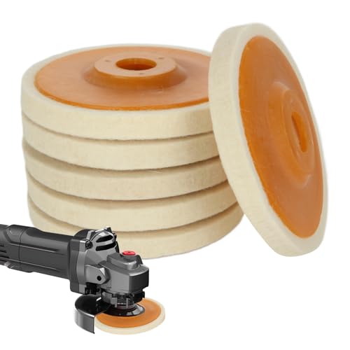 JMIATRY 6 pezzi Dischi Per Lucidare Marmo 125mm, Dischi Per Smerigliatrice, Disco Per Legno Smerigliatrice Per Lucidatura Vetro, Ceramica, Plastica, Gioielli, Metallo, Marmo