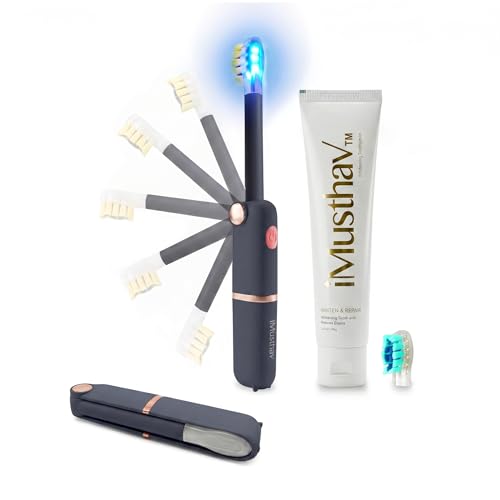 Brosse à dents électrique pliable sonic adulte rechargeable pour soin blancheur nomade
