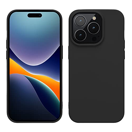 kwmobile Funda para iPhone 14 Pro Carcasa - Case de TPU y Silicona Ultrafino para Smartphone - Protector antigolpes con Bordes elevados para móvil - Apto para Carga inalámbrica - Negro Mate