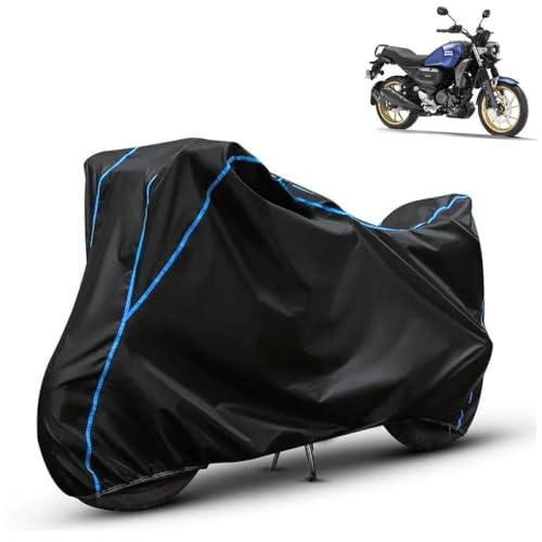 Image of Kerwa Waterproof Bike Cover Compatible with Yamaha FZ X | Dust Proof, UV-Resistant, All-Weather Protection Bike Body Cover, Windproof Elastic Bottom