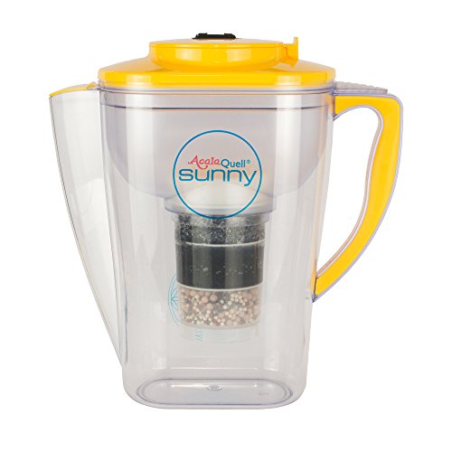 Wasserfilter AcalaQuell Sunny | Gelb | Kannenfilter mit extra gutem Griff | Höchste Filterleistung - mehrschichtig | BPA u. BPB frei | Kreiert köstliches, wohltuendes Wasser