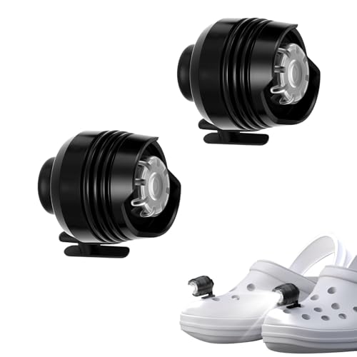Luces LED para zapatos para adultos, paquete de 2 luces impermeables Crocs para caminar por la noche, senderismo, camping, regalos para hombres y mujeres Luces LED para zapatos para adultos, paquete de 2 luces impermeables Crocs para caminar por la noche, senderismo, camping, regalos para hombres y mujeres