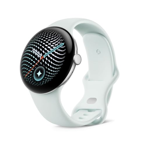 Google Pixel Watch 5 (45 mm) - Smartwatch - Plata Pulida/Correa Gris, LTE