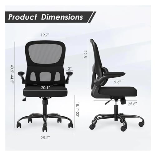 Chaise de bureau ergonomique à roulettes réglable pour adulte - 2