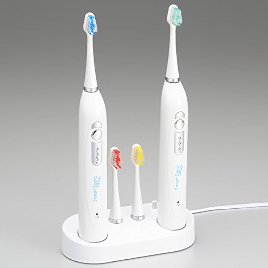 Amazon.co.jp: 電動歯ブラシ 本体2本付き スマートソニックプラスW