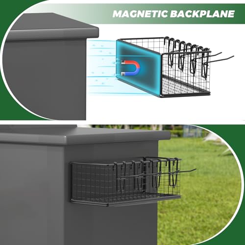 Image of 2 Set Magnetic Storage Bin for Traeger Grills, Shelf for Outdoor Smoker, Suit for Traeger Ironwood 885, Pro Series 34, Pro Series 22, Pro D2 575, Pro 780, Ironwood 650, Pit boss