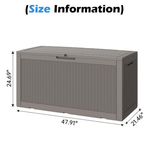 Image of Outdoor Storage Box Waterproof, 100 Gallon Deck Box For Patio Storage