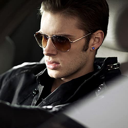 FIBO STEEL 5 Pairs Titanium Screw Back Surgical Stainless Steel Stud Earrings for Women Men, Rainbow 5A Cubic Zirconia Sleep Hypoallergenic Stud for Sensitive Ears3