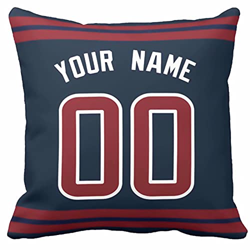 Image of ANTKING Throw Pillow 2 Pack with Custom Name and Number Personalized Gift for Men Women Boys