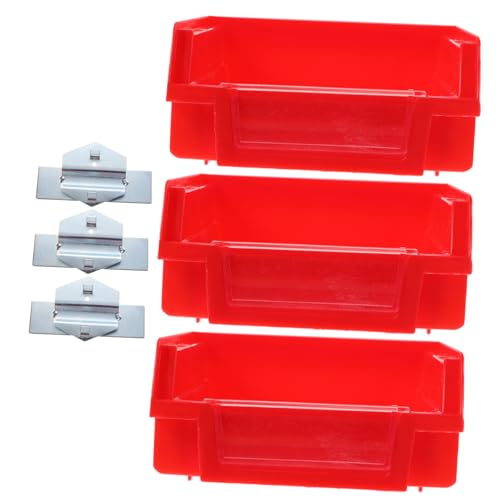 Levemolo Pegboard Wall Organiser 3pcs Utility Bins Hooks Sturdy Storage for Tools Hardware