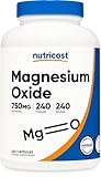Nutricost Magnesium Oxide 750mg, 240 Capsules - 420mg of Magnesium, Non-GMO, Gluten Free