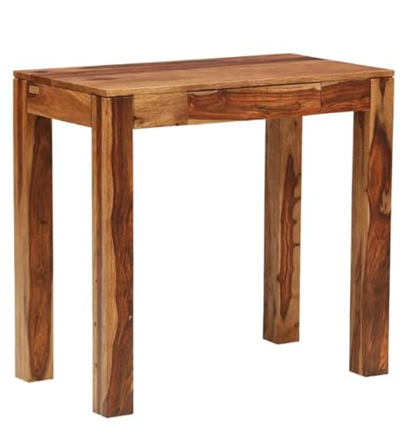 Image of Solid Wood Folding Study Table Laptop Computer Pc Writing Foldable Desk for Home & Office Space Saving Sleek Design (Honey Finish, Standard)