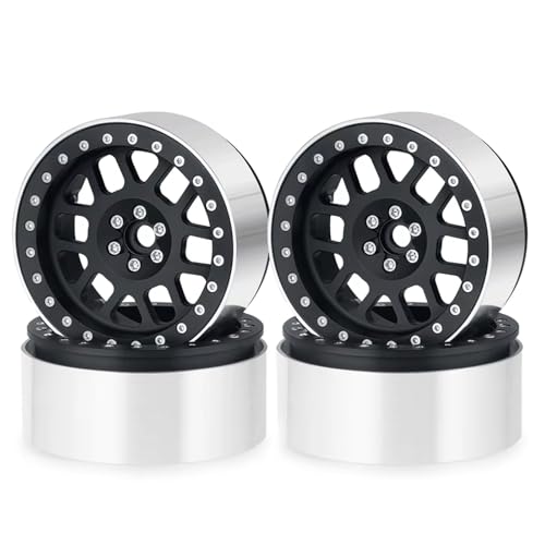 RC�z�C�[���n�u For Black Mamba 1/4Pcs 2.6�C���` �A���~���� �r�[�h���b�N�z�C�[������ �n�u RC�A�b�v�O���[�h �C���������i �A�N�Z�T���[(Black,4Pcs)