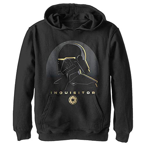 Star Wars Boys' Inquisitor Gold Hoodie, Black, Medium