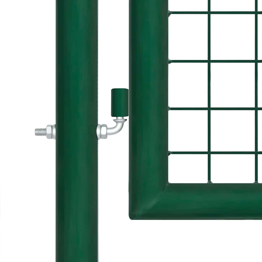 vidaXL Puerta de jardín de Malla Verde 350x125 cm Acero galvanizado