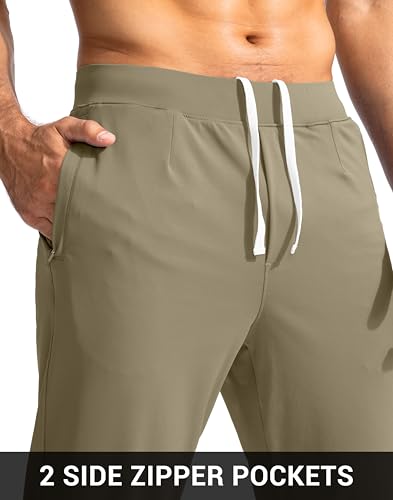 Image of G Gradual Men's Golf Joggers Pants with Zipper Pockets Stretch Sweatpants Slim Fit Track Pants Joggers for Men Work Running