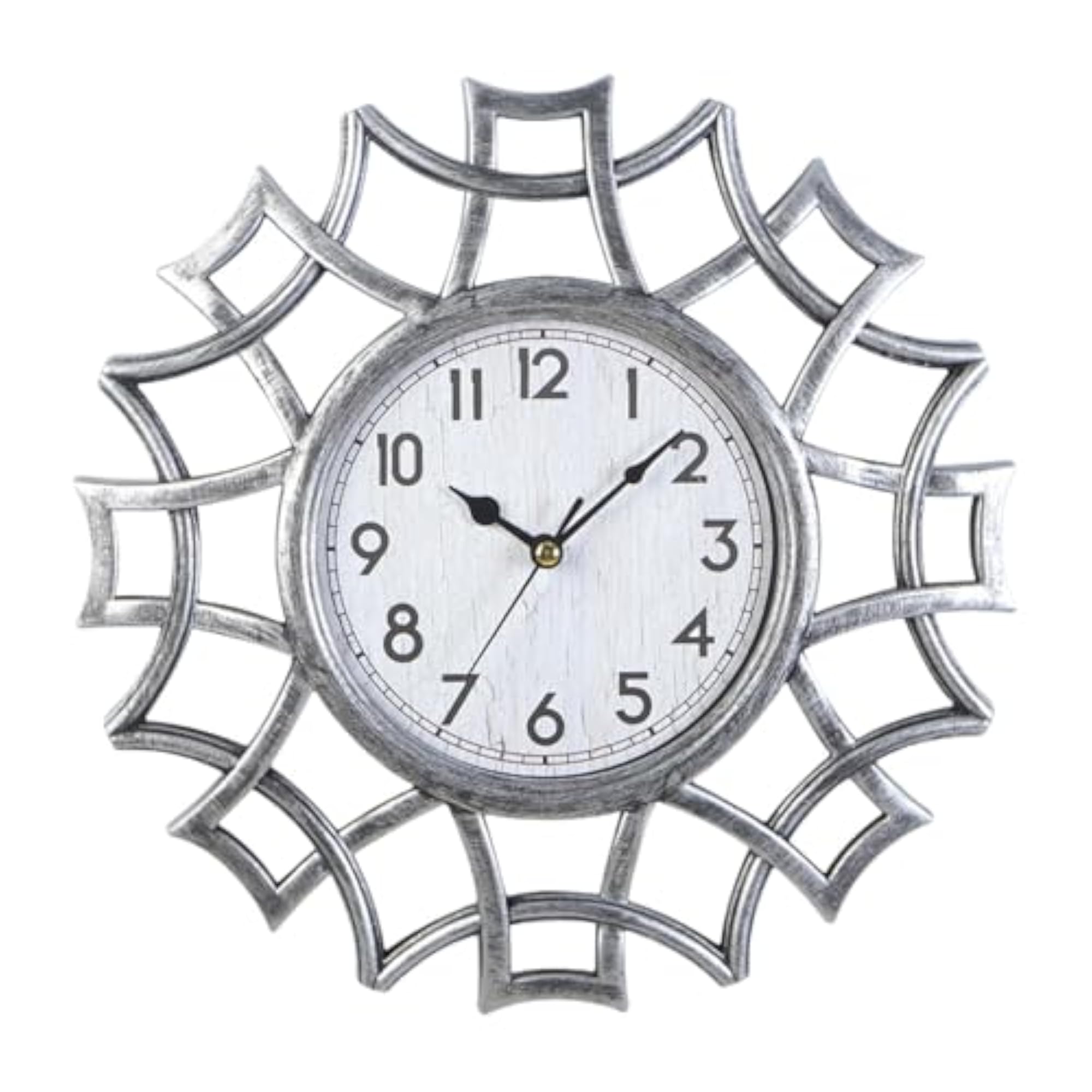 Retro Design Small Mute Wall Clock for Kitchen Decor, 10 inch