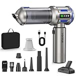 Yomile Aspirabriciole Senza Fili, 27000PA 4 in 1 Aspirapolvere per Auto Portatile,Aspiratore e Soffiatore con Motore Brushless Mini Aspirabriciole Senza Fili Potente per Auto Casa (AD10, 27000)