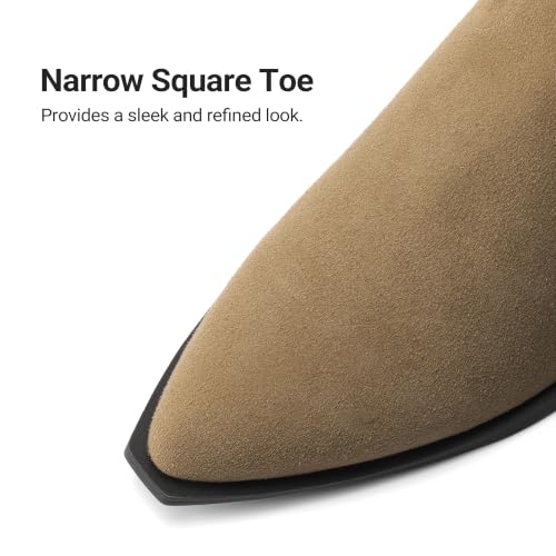 DREAM PAIRS Suede Knee High Fall Tall Boots for Women,Taupe,6 - image 4