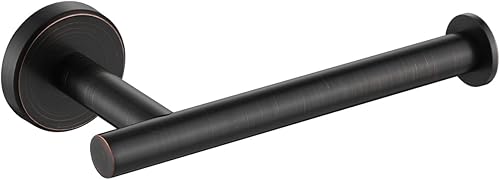 JQK Soporte de papel higiénico bronce aceitado, 5 pulgadas de acero inoxidable 304 grueso 0.031 in dispensador de papel de seda para baño, soporte