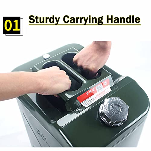 Jerrycan en métal réservoir de stockage de carburant diesel essence avec bec de coulée