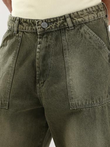 Image of Urbano Fashion Men's Loose Baggy Fit Cargo Carpenter Jeans with 6 Pockets Non-Stretchable