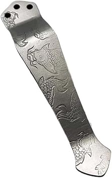 1PC Custom Deep Carry Pocket Clip Fits for Emerson, CNC Stamp Koi Titanium Back Clip