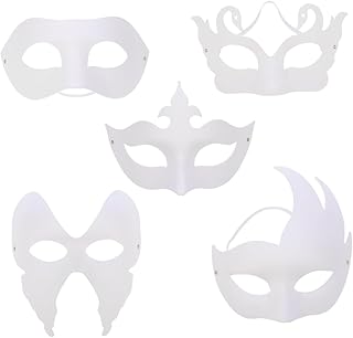 ABOOFAN 10pcs Kids Mask Halloween Mask Diy Mask Craft Mask Party Mask White Child Self Made Dress