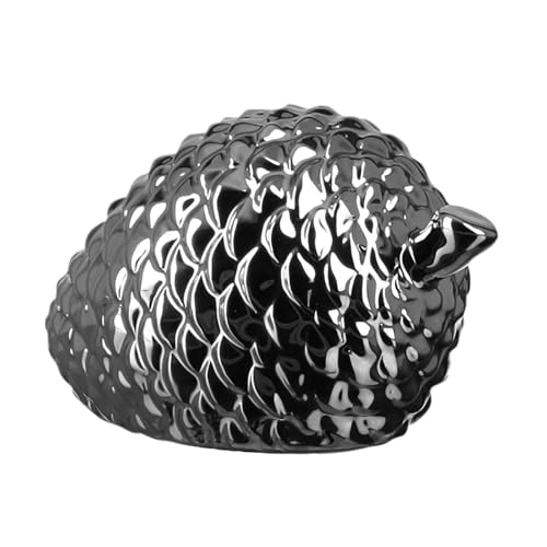 Deko Zapfen Keramik 23 Fink silberner Deko Zapfen 15 cm aus Porzellan Tannenzapfen zum...