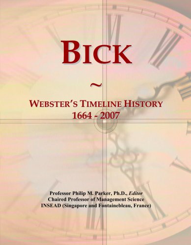 ICON Group International, Inc. Bick: Webster's Timeline History, 1664 - 2007