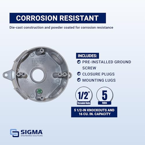 Metal Weatherproof Electrical Outlet Box 5 Hole Round