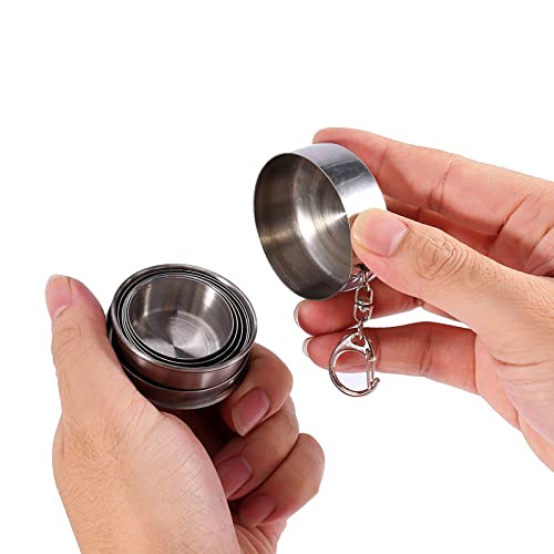 Yosoo Health Gear Opvouwbare Campingbeker, Roestvrijstalen Mok