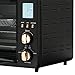 Haden Countertop 6-Slice Toaster Oven & Air Fryer Combo, Electric Oven Toaster with Air-Fry Basket & Bake Pan, Black & Copper