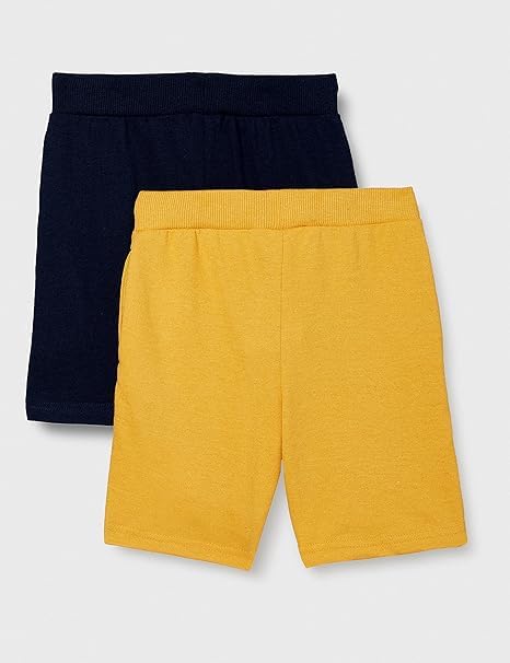 Image of Clotth Theory Boys Cotton Shorts Pack of 2 | Soft Breathable Fabric | Elastic Waist | Casual Wear Kids Comfortable Shorts
