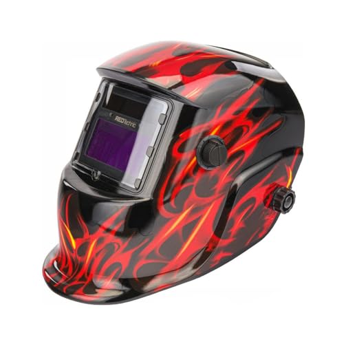 Masque de soudure professionnel auto-obscurcissant échelon 9/13 DIN Noir Flammes