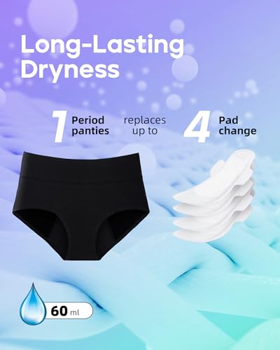 Period Underwear for Women Heavy Flow, Absorbency LeakProof Postpartum Underwear Period Panties Women Menstrual Briefs3