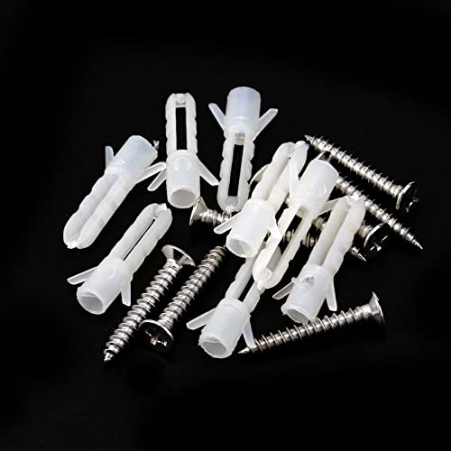 Image of Antrader 8Pcs Clear Standoffs, 1 /2 inch x 1 /2 inch Acrylic Standoff Screws | Transparent Advertising Glass Standoff Nails,Wall Sign Standoff Mounting Hardware for Poster,Display Board