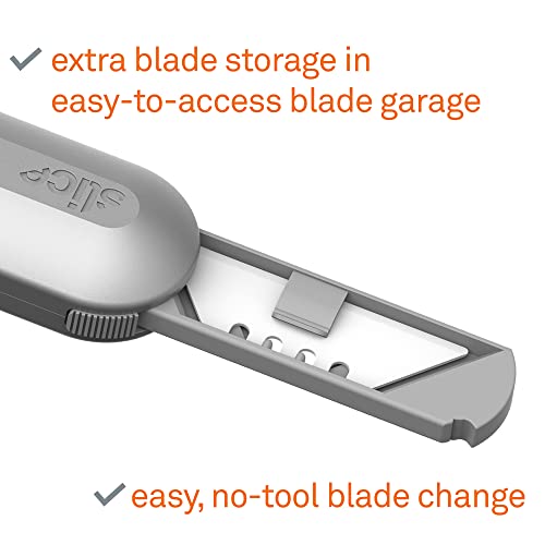 Slice 10491 Utility Knife, Finger Friendly Ceramic, Auto Retracts for Safety, Heavy Metal Handle, Comfortable Grip, Stores Extra, Ambidextrous, Easy Change, Non-Locking Blade 3 Slice 10491 Utility Knife, Finger Friendly Ceramic, Auto Retracts for Safety, Heavy Metal Handle, Comfortable Grip, Stores Extra, Ambidextrous, Easy Change, Non-Locking Blade - Image 3